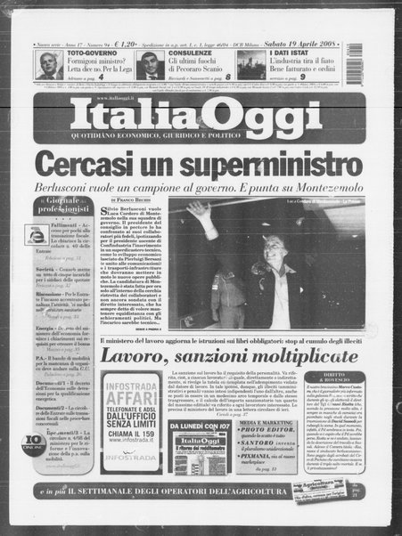 Italia oggi : quotidiano di economia finanza e politica